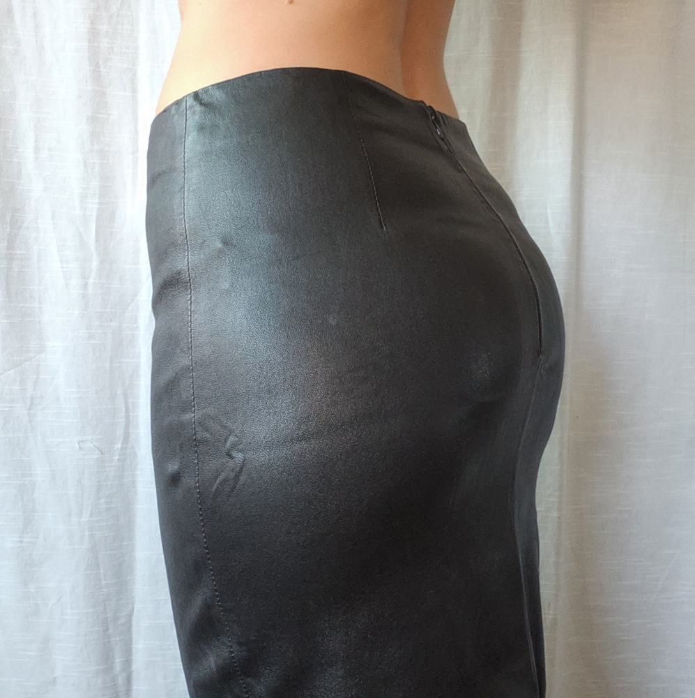Baukjen Stretch Leather Pencil Skirt